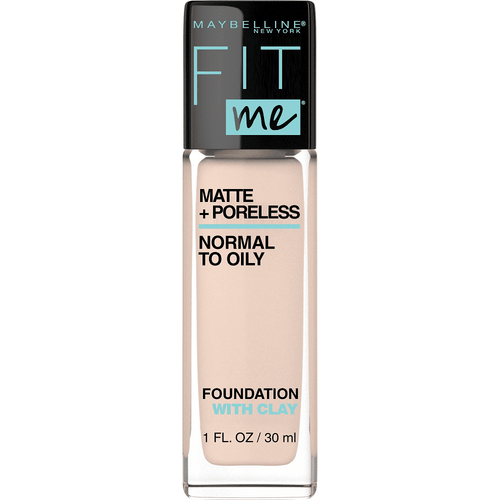 (2 pack) Maybelline Fit Me Matte + Poreless Liquid Foundation Makeup, 112 Natural Ivory, 1 fl oz
