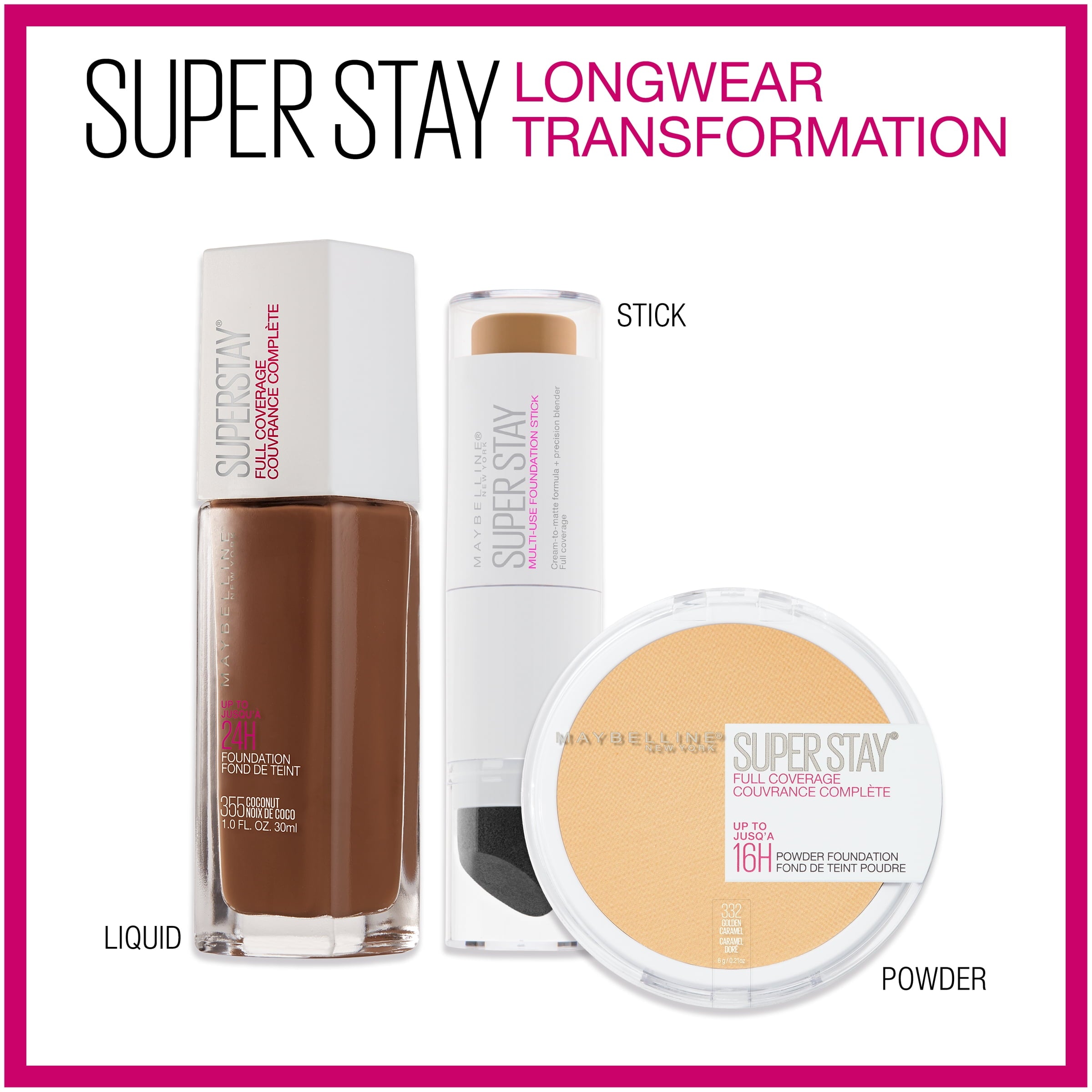Maybelline Super Stay Full Coverage Powder Foundation Makeup, Matte Finish, Natural Beige, 0.21 fl. oz.
