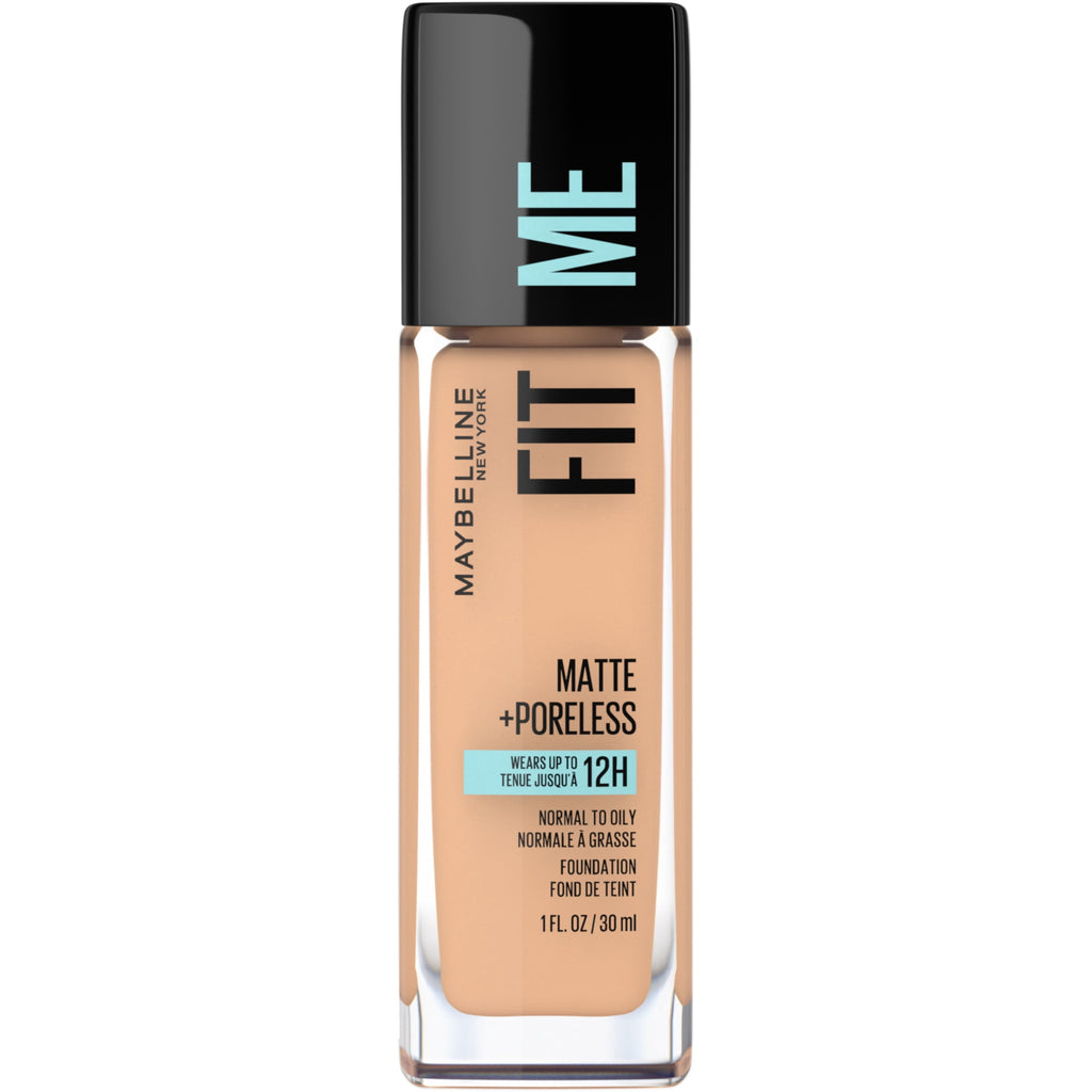 (2 pack) Maybelline Fit Me Matte + Poreless Liquid Foundation Makeup, 130 Buff Beige, 1 fl oz