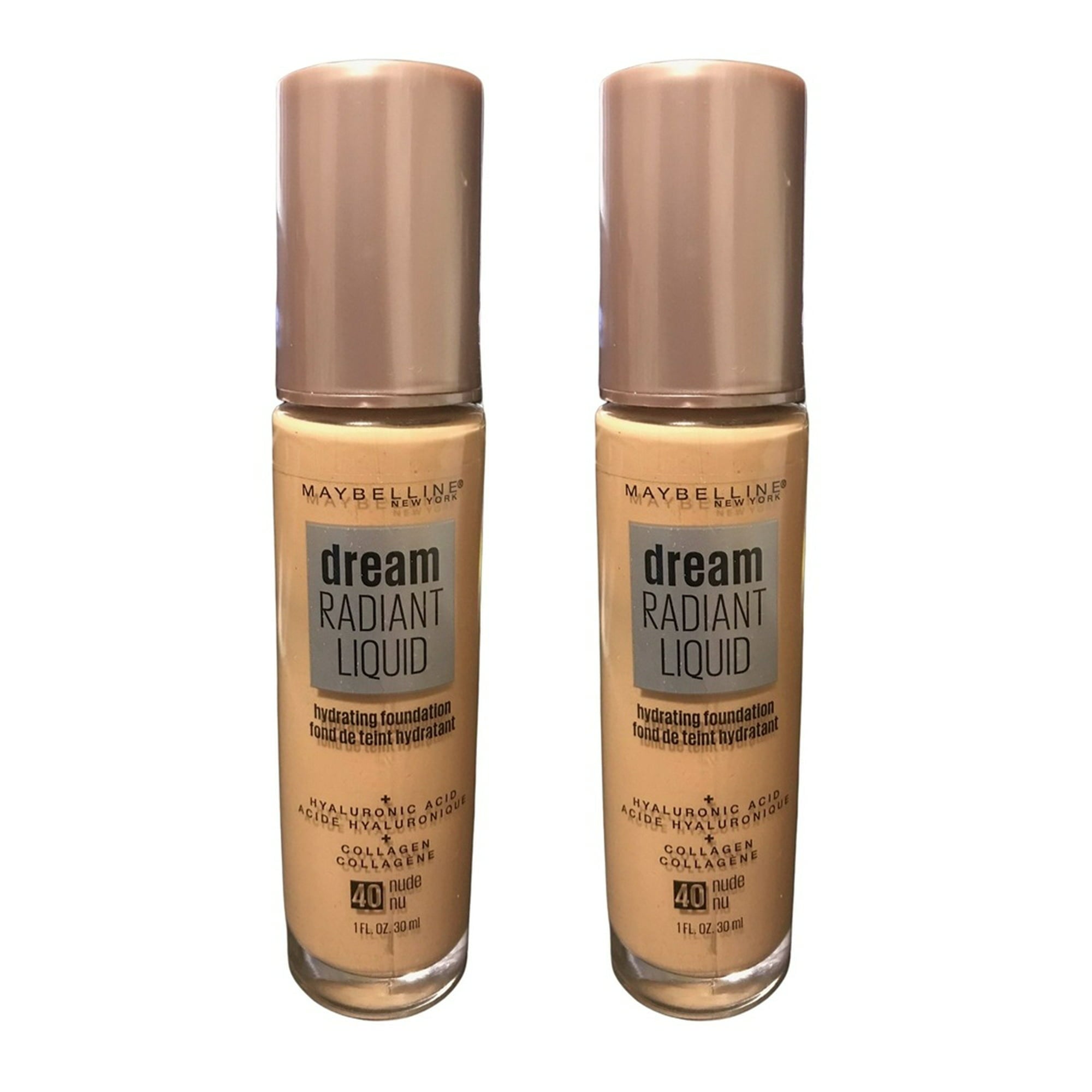 Maybelline Dream Radiant Liquid Hydrating Foundation - 40 Nude (2-Pack)