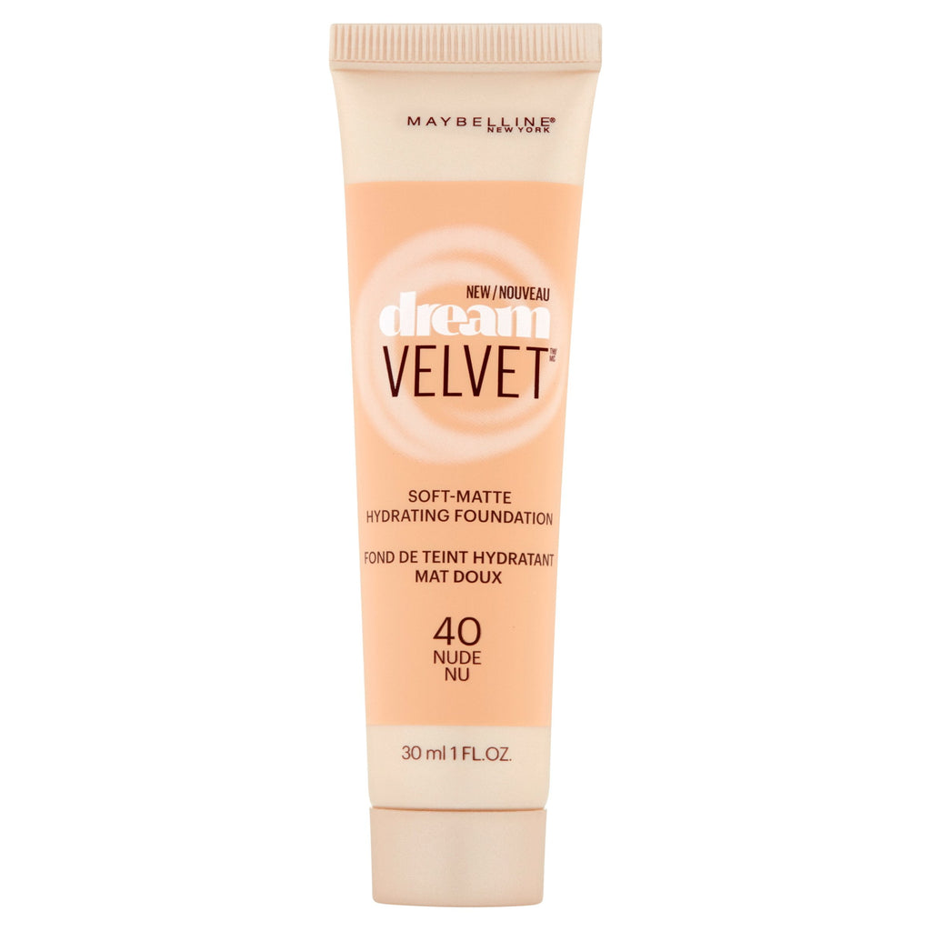 Maybelline Dream Velvet Soft-Matte Hydrating Foundation, Nude, 1 Fl Oz