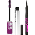 Maybelline The Falsies Lash Lift Mascara, Very Black + EyeStudio Master Precise Liquid Makeup, Matte Black