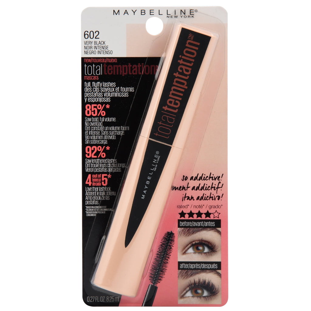 Maybelline Total Temptation Washable Mascara, Very Black
