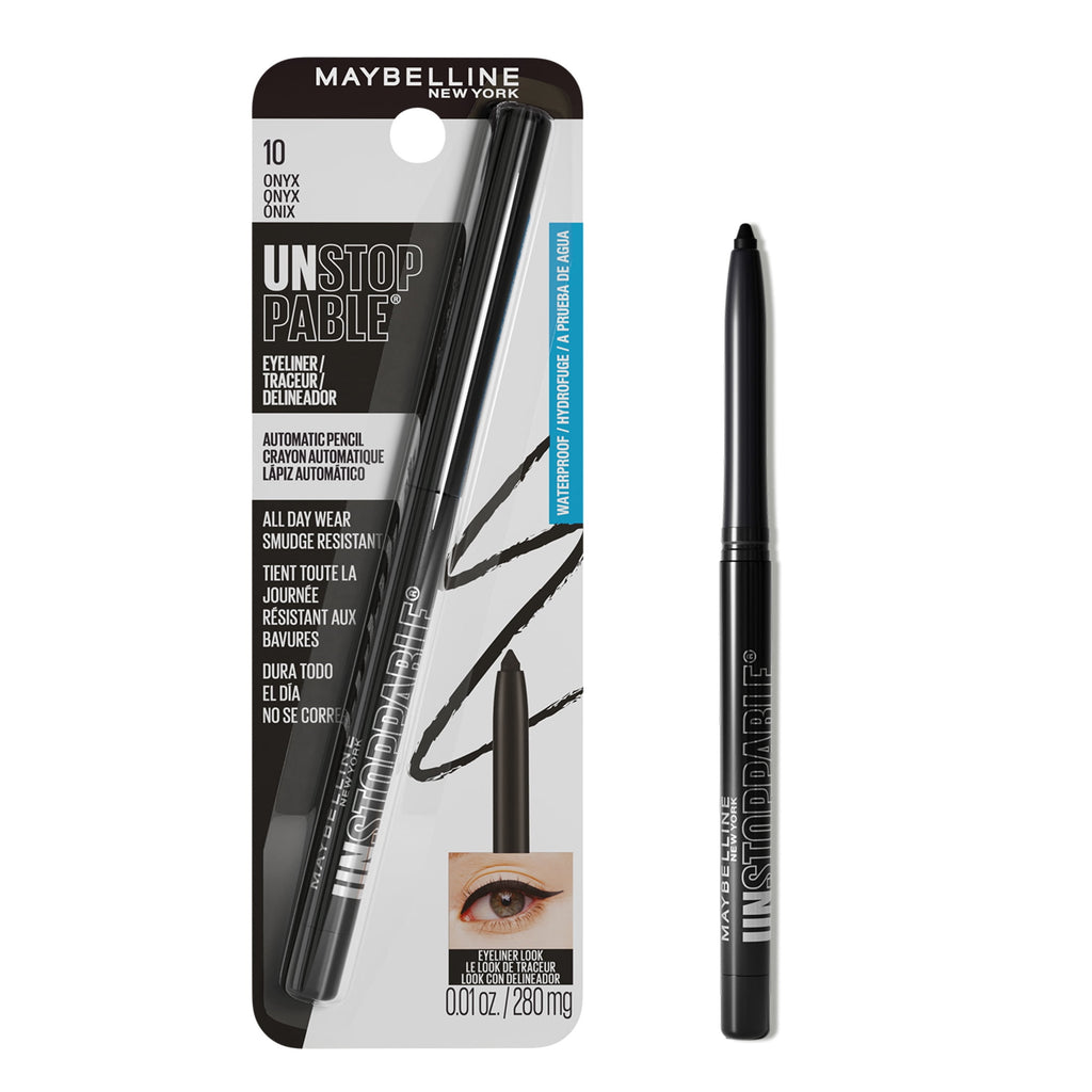 Maybelline Unstoppable Waterproof and Smudge Resistant Eyeliner Pencil, Onyx