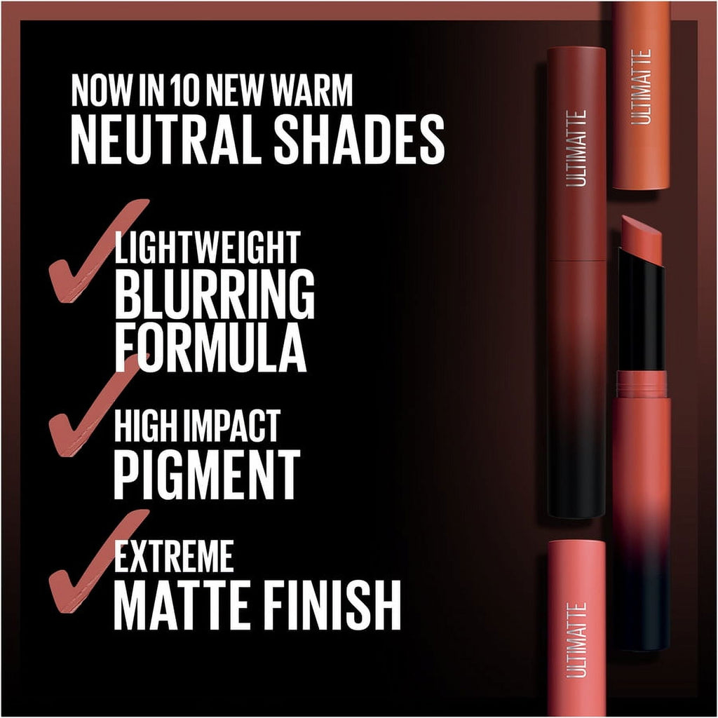 Maybelline Color Sensational Ultimatte Neo-Neutrals Slim Lipstick, More Honey, 0.06 oz.