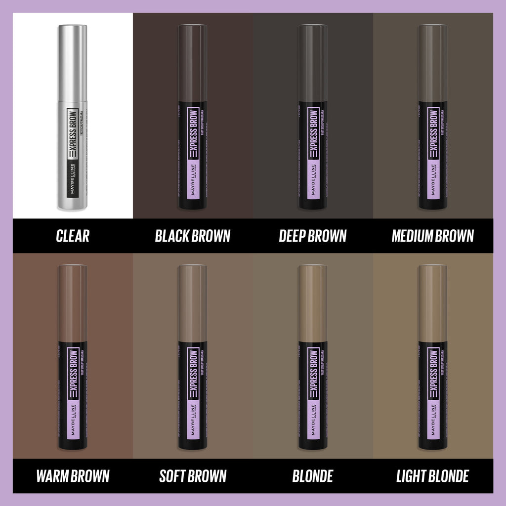 Maybelline Express Brow Fast Sculpt Eyebrow Gel Mascara Makeup, Black Brown