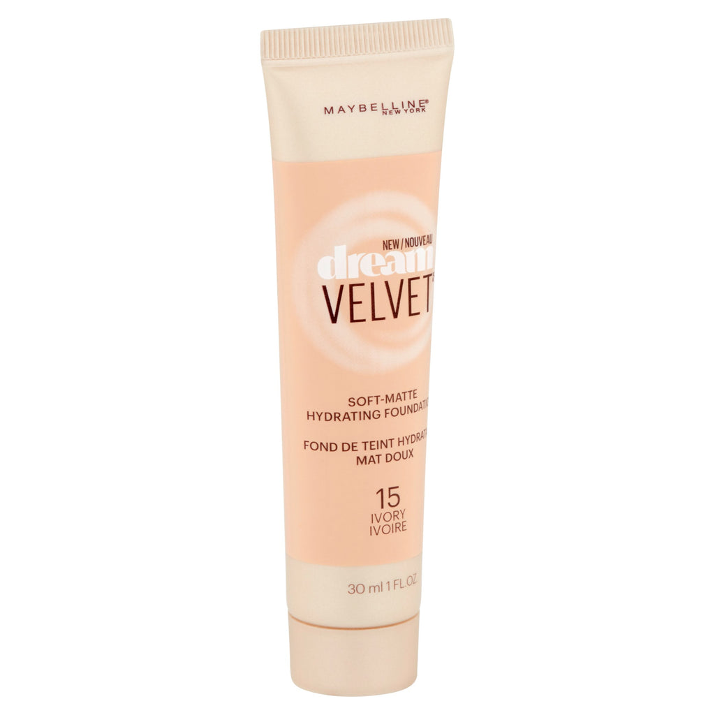 Maybelline New York Dream Velvet Soft-Matte Hydrating Foundation, Ivory, 1 fl oz