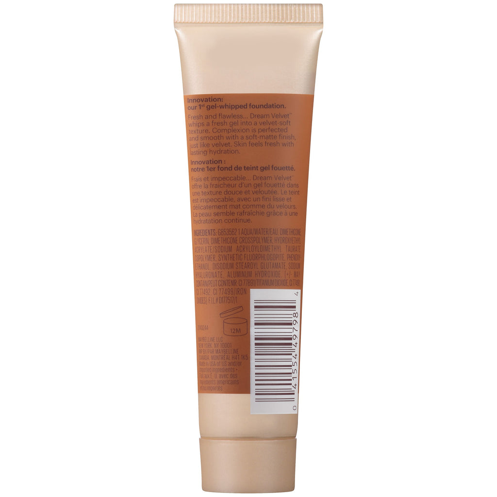 Maybelline Dream Velvet Soft-Matte Hydrating Foundation, Classic Coconut, 1 Fl Oz
