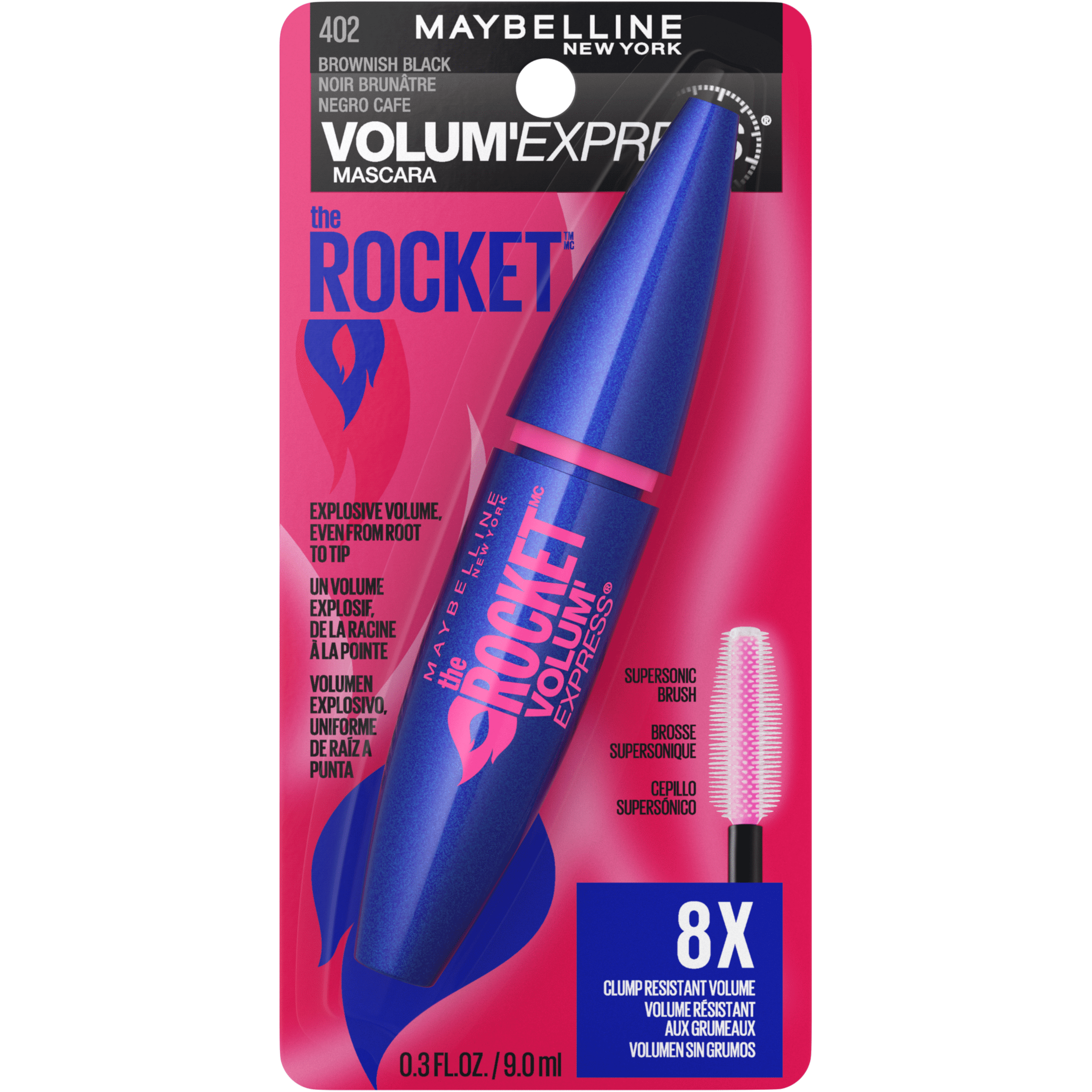 Maybelline Volum' Express the Rocket Washable Volumizing Mascara, Brownish Black