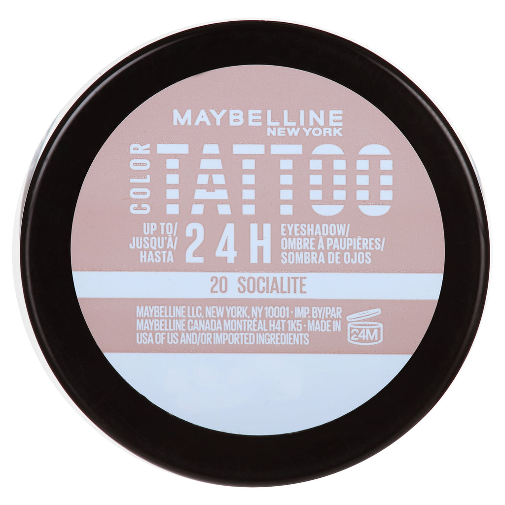 Maybelline Color Tattoo Up To 24HR Longwear Cream Eyeshadow Makeup, Socialite, 0.14 oz