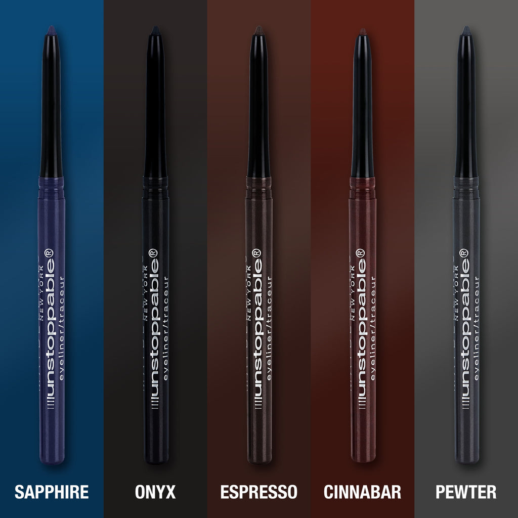 Maybelline Unstoppable Waterproof and Smudge Resistant Eyeliner Pencil, Onyx, 2-pack