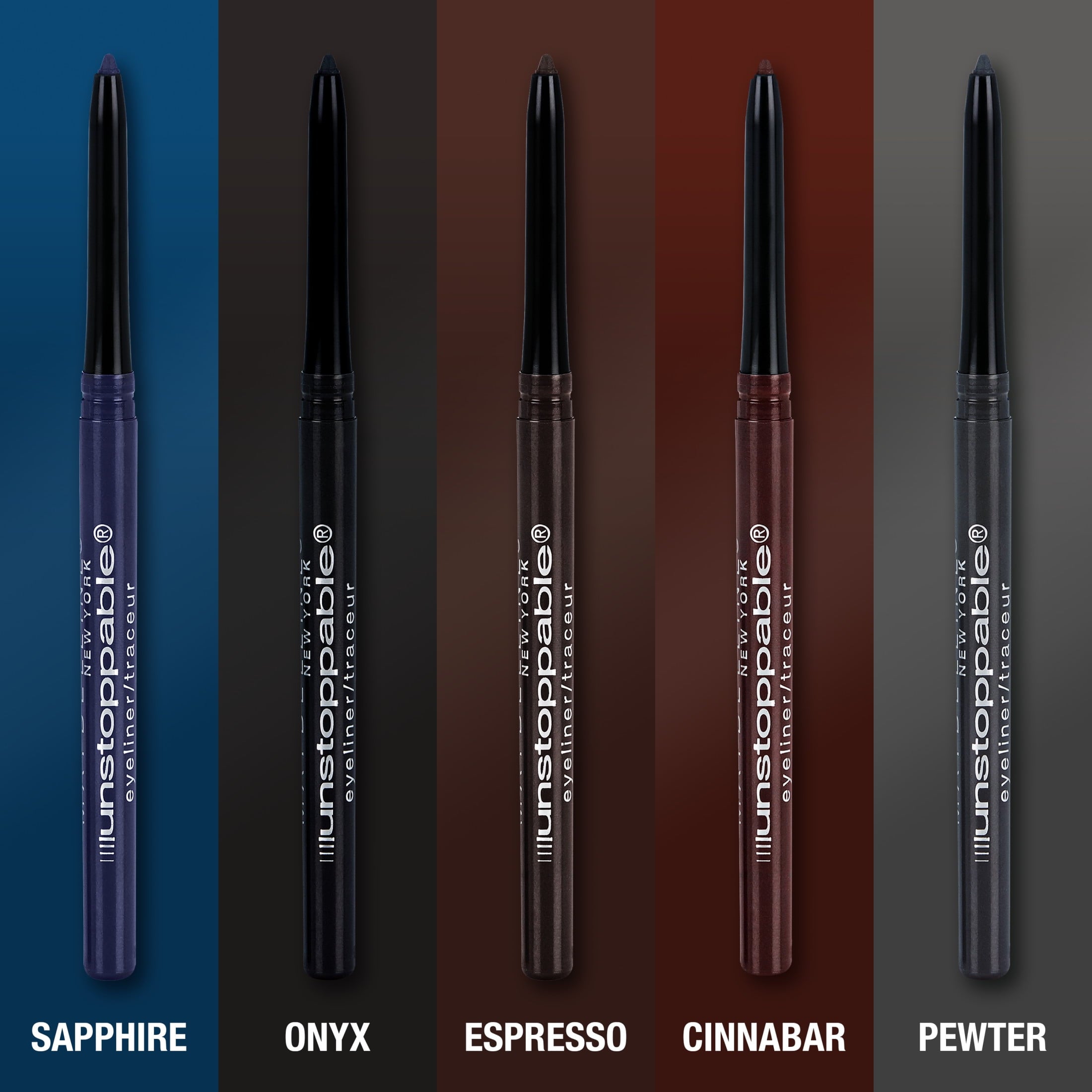 Maybelline Unstoppable Waterproof and Smudge Resistant Eyeliner Pencil, Onyx, 2-pack