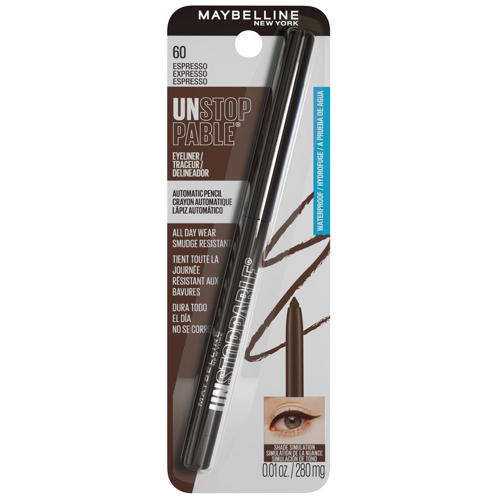 Maybelline Unstoppable Eyeliner Pencil, Waterproof, Espresso, 0.01 oz