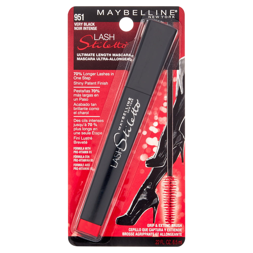 Maybelline Lash Stiletto Ultimate Length Washable Mascara, Very Black
