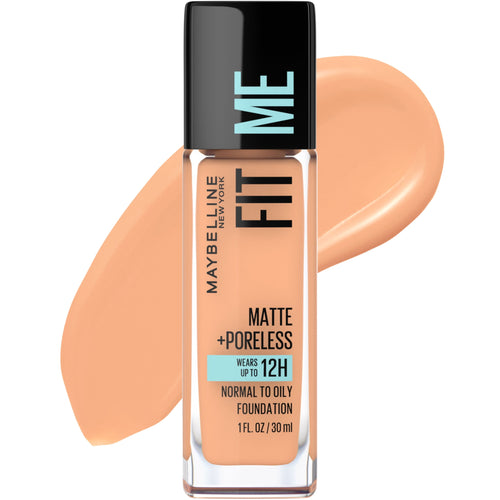 (2 pack) Maybelline Fit Me Matte + Poreless Liquid Foundation Makeup, 245 Classic Beige, 1 fl oz