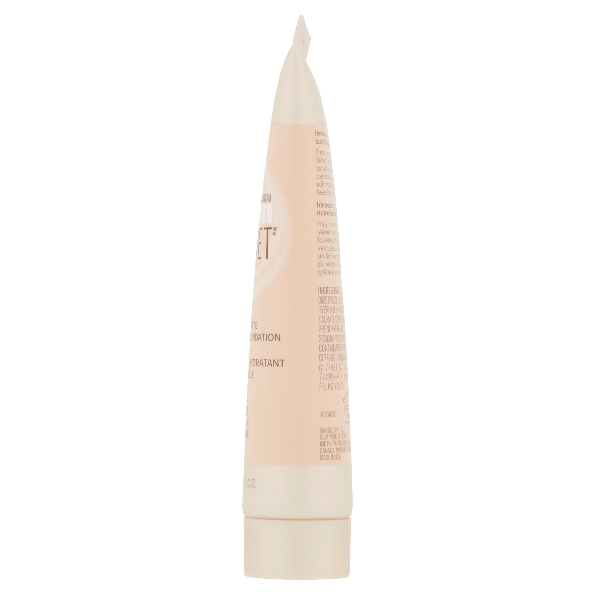 Maybelline New York Dream Velvet Soft-Matte Hydrating Foundation, Ivory, 1 fl oz