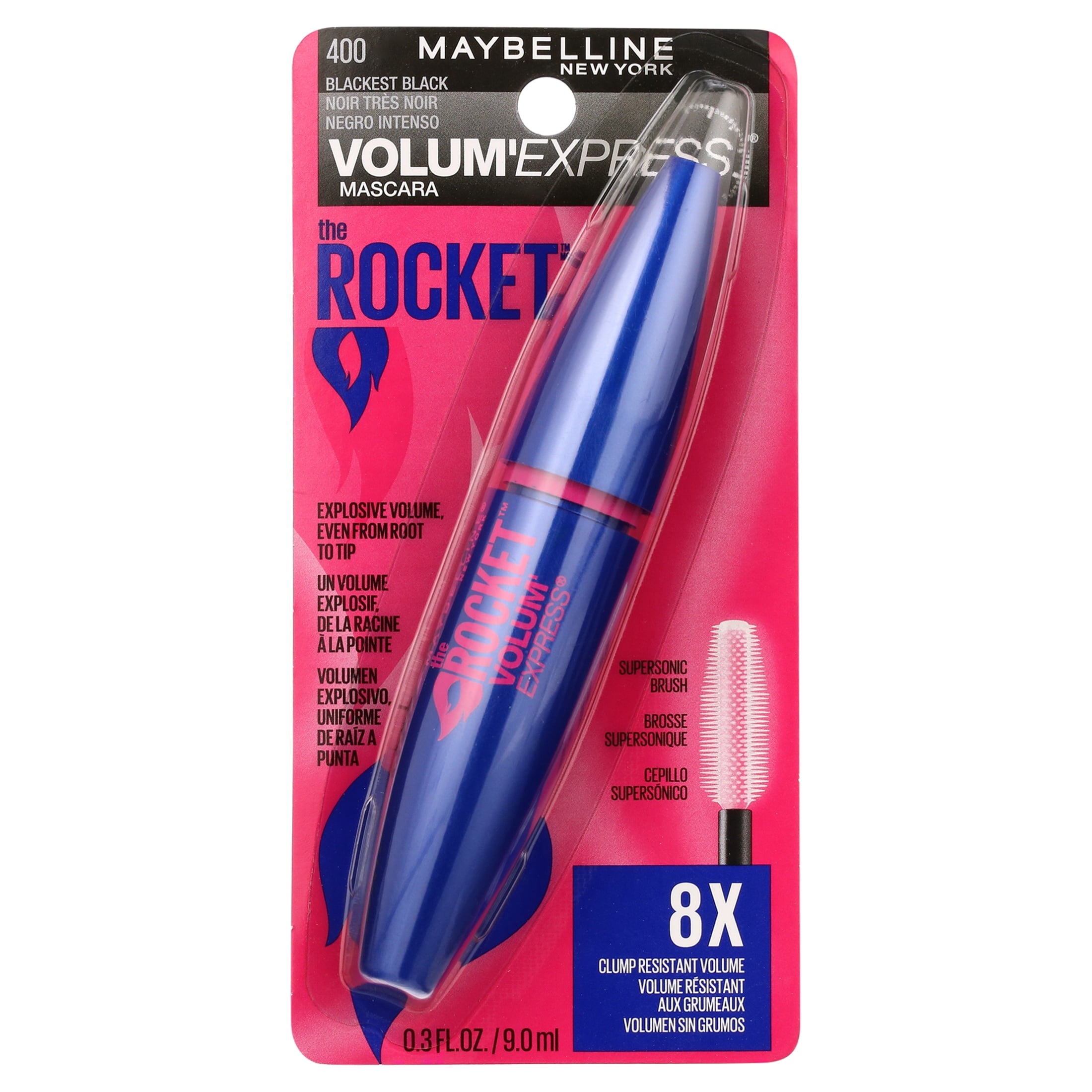 Maybelline Volum Express The Rocket Washable Mascara, Blackest Black