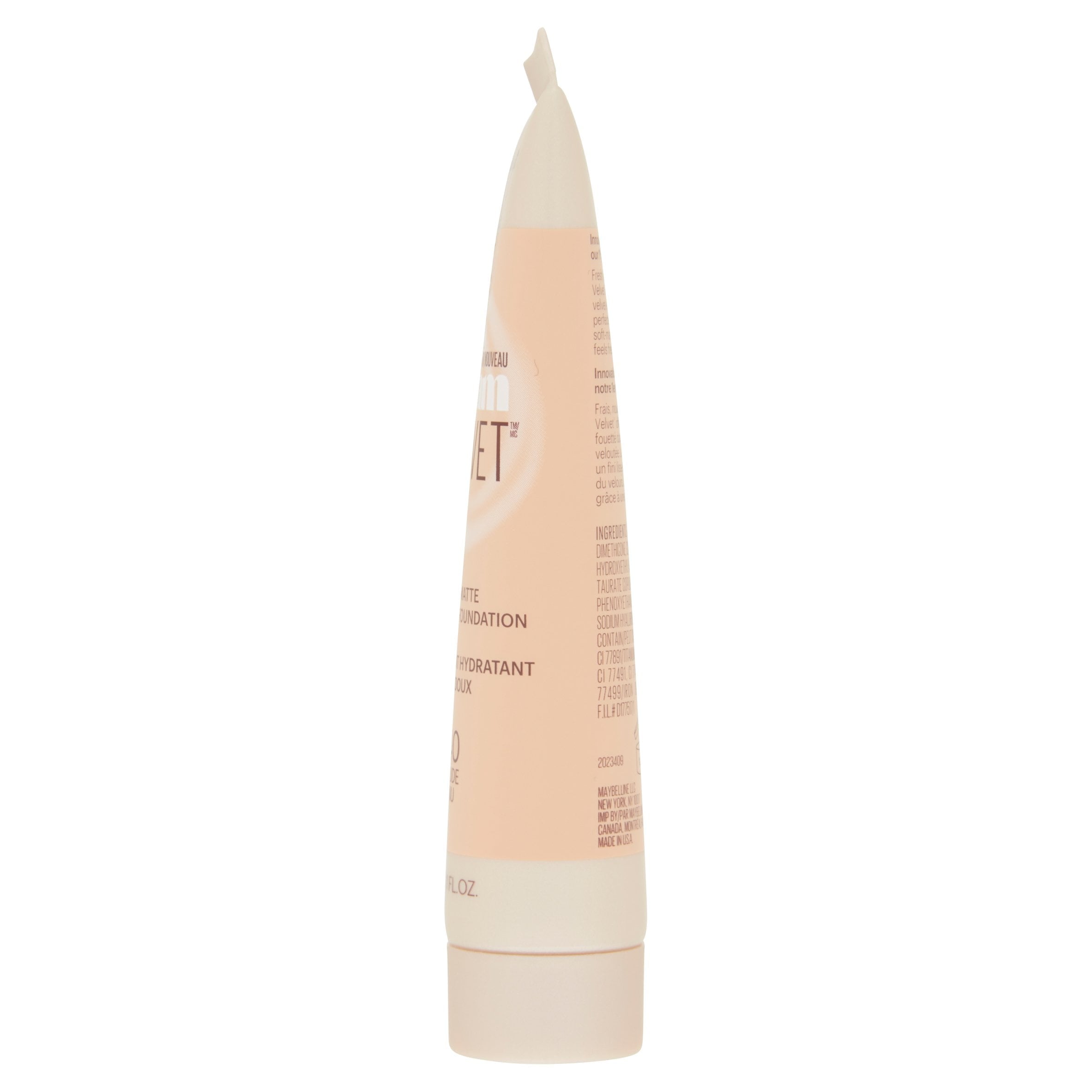 Maybelline Dream Velvet Soft-Matte Hydrating Foundation, Nude, 1 Fl Oz