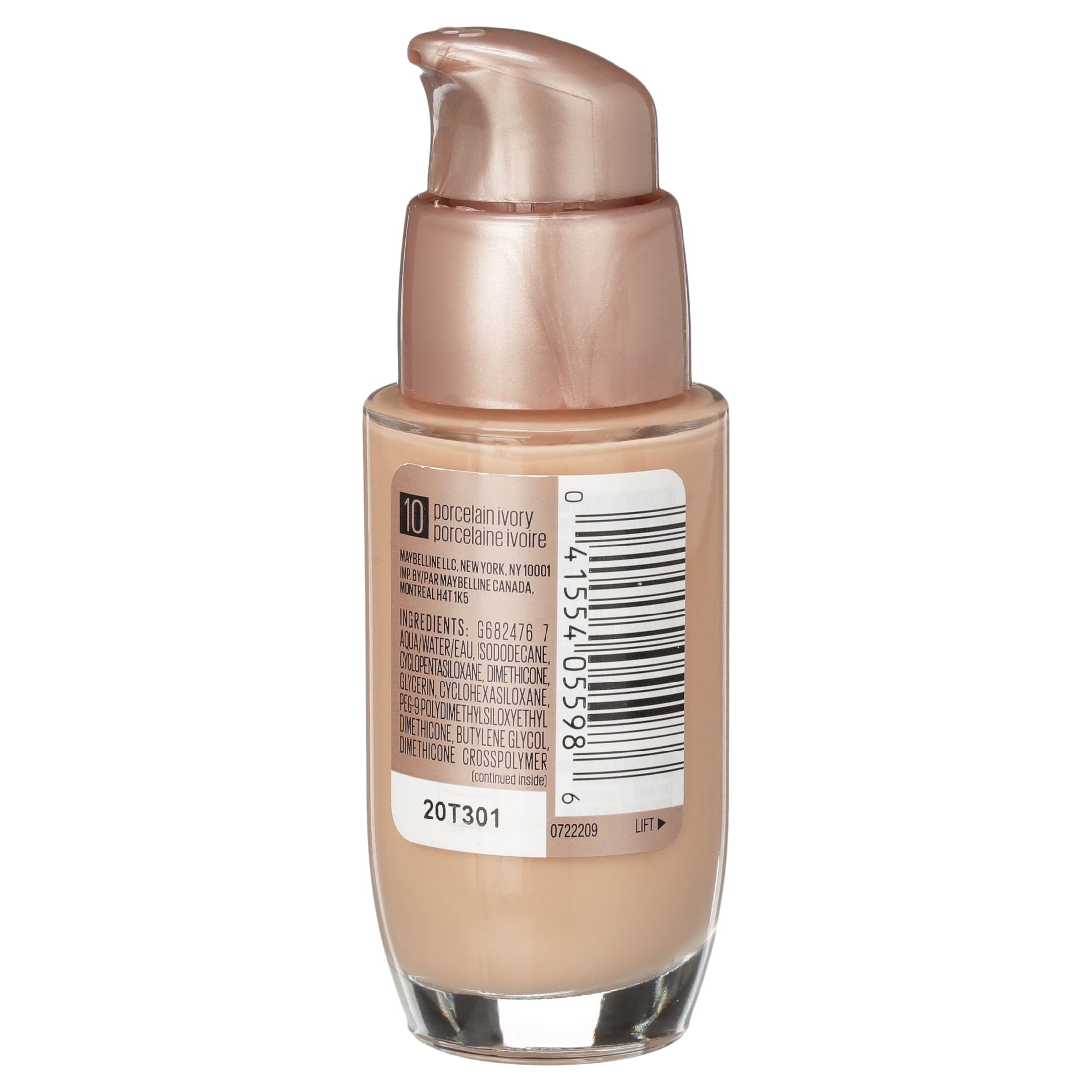 Maybelline Dream Satin Mousse Foundation Makeup, 10 Porcelain Ivory, 1 fl oz
