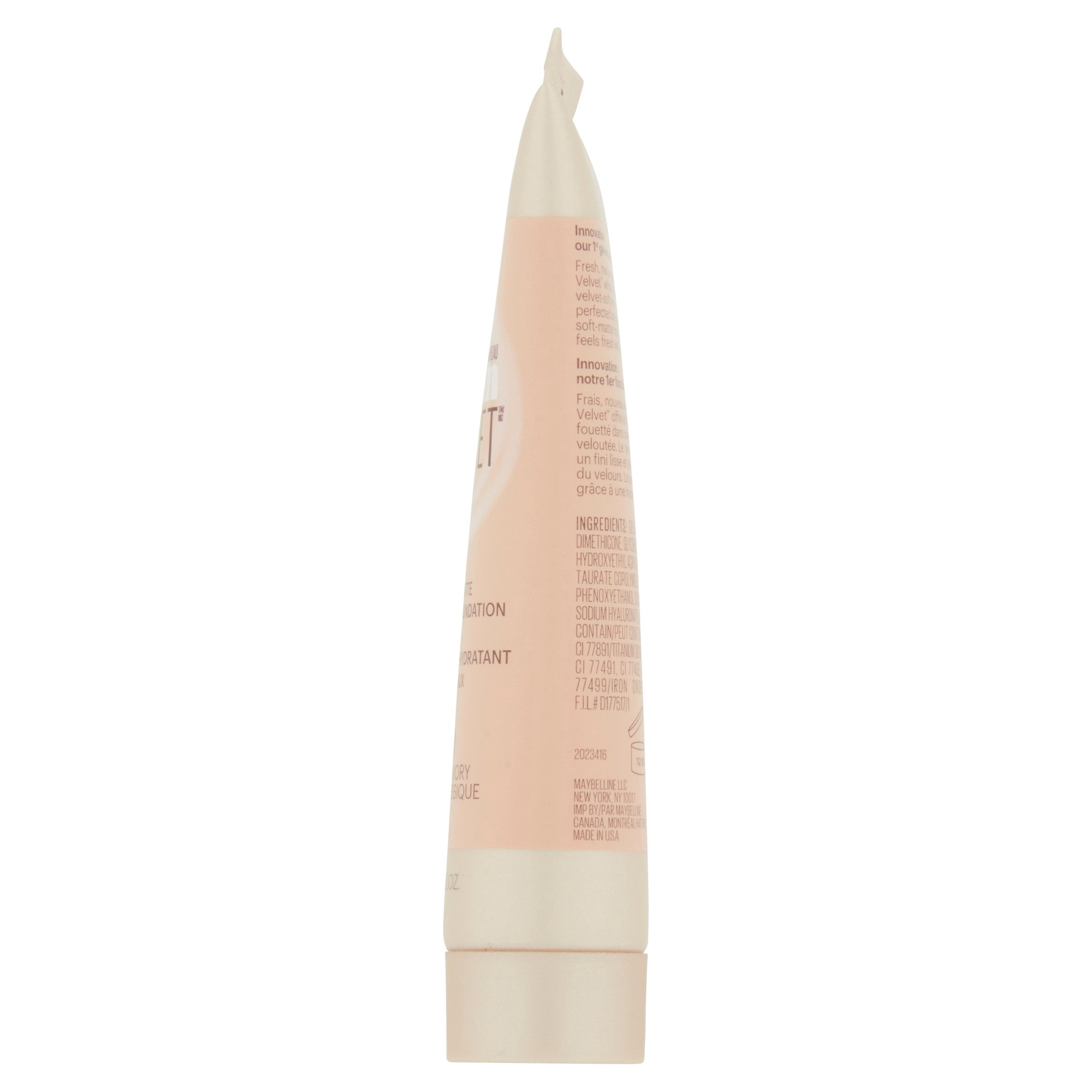 Maybelline Dream Velvet Soft-Matte Hydrating Foundation, Classic Ivory, 1 Fl Oz