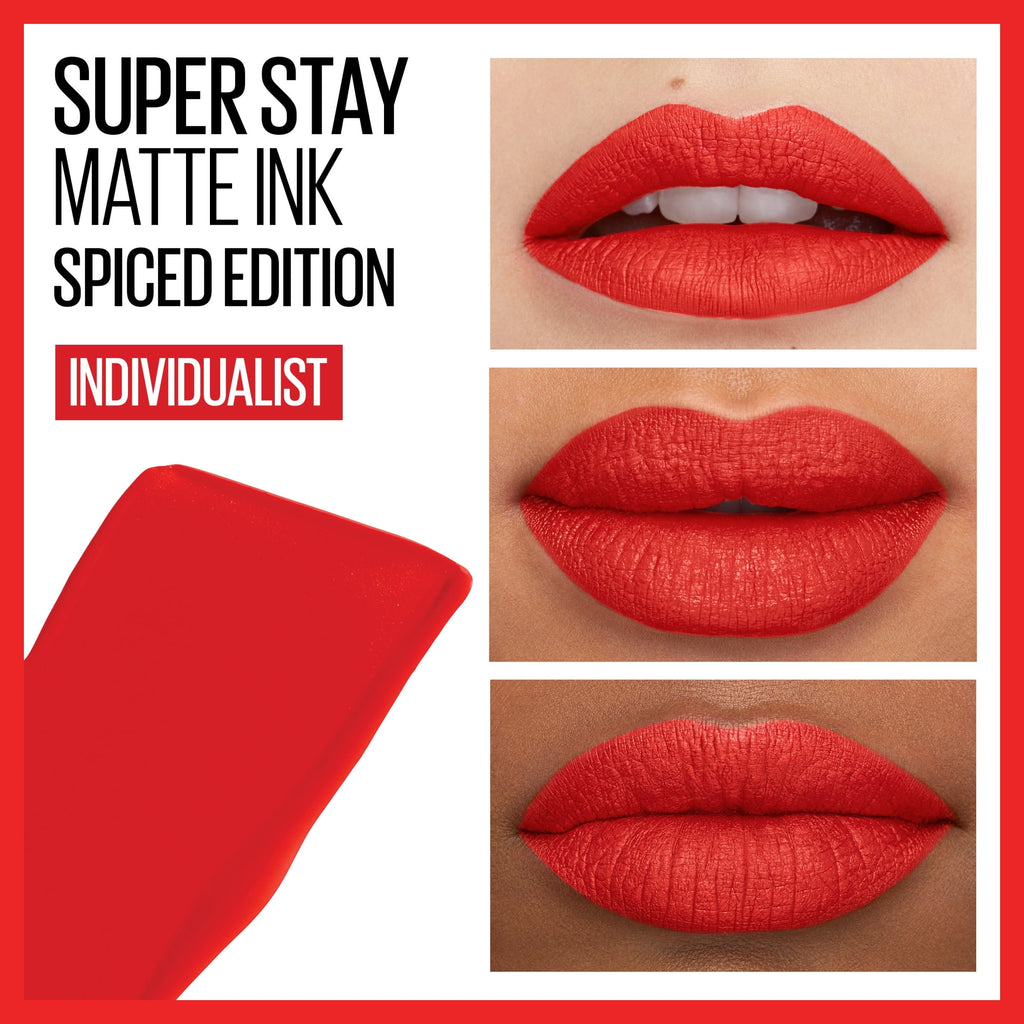 Maybelline Super Stay Matte Ink Liquid Lipstick, Lip Makeup, Individualist, 0.17 fl. oz.