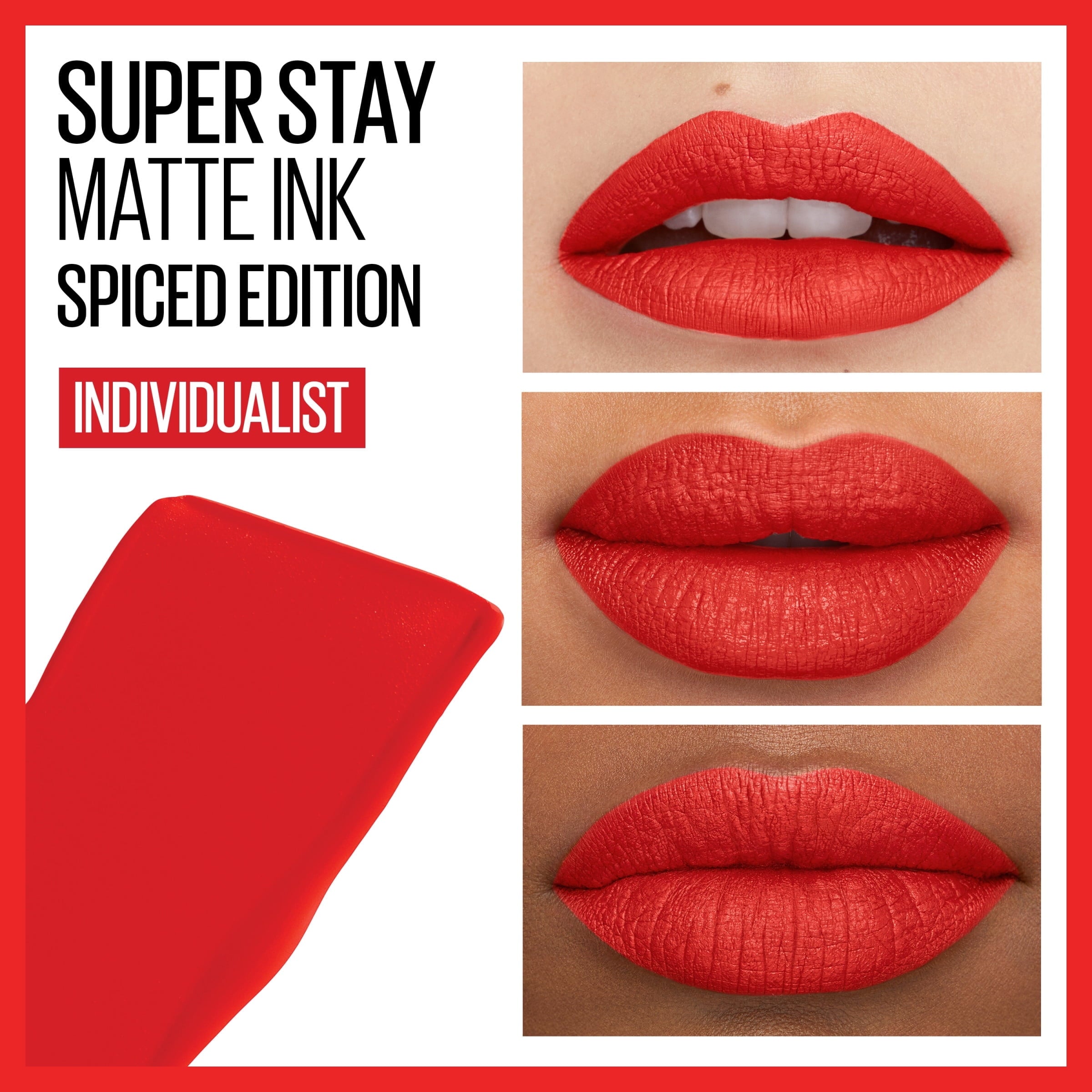 Maybelline Super Stay Matte Ink Liquid Lipstick, Lip Makeup, Individualist, 0.17 fl. oz.