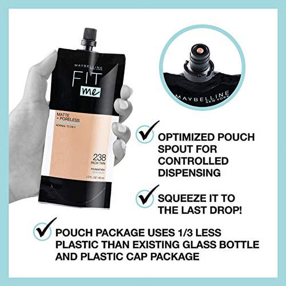 Maybelline Fit Me Matte + Poreless Liquid Foundation, Normal To Oily, 115 Ivory